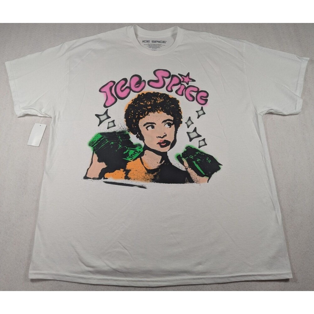Journeys - Ice Spice - Unisex - Graphic White T-shirt - Size: XXL